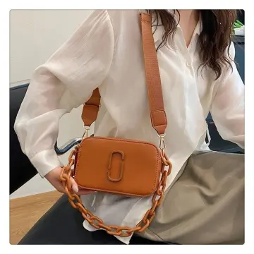 MJ Women Leather Messenger Bag Wide Shoulder Strap Female Retro