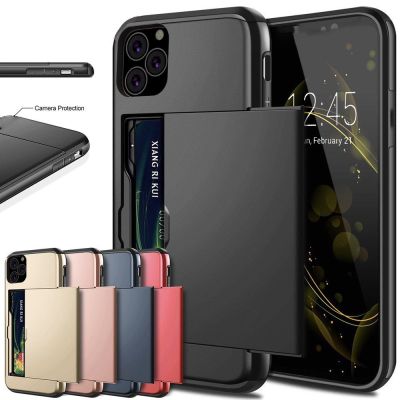 （A LOVABLE）เคสกระเป๋าสตางค์ iPhone 14 Pro 14max 13 Pro Max 12 Max SE 2020 11 8 7 6 6S Plus XR X XS ธุรกิจเกราะการ์ดเคสมือจับสำหรับโทรศัพท์มือถือกันชนกันกระแทก