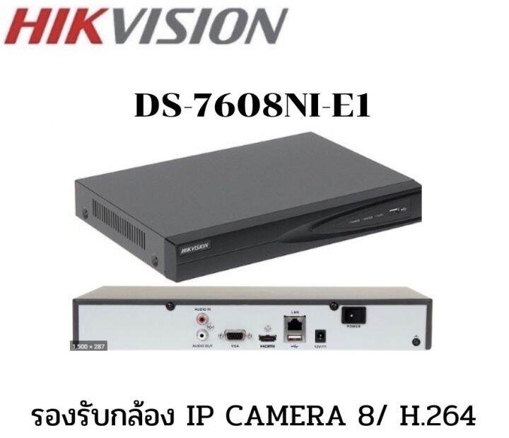 เครื่องบันทึก Hikvision nvr รุ่น DS7608NIE1 รองรับกล้อง IP CAMERA