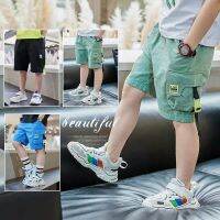 EACHIN Boys Shorts Summer Loose Pants Teenage Trouser Shorts Boys Casual Cargo Short Pants Childrens Elastic Waist Cotton Pants