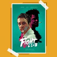 Fight club Poster งานภาพสวย ติสท์สุดๆ Edward Norton, Brad Pitt