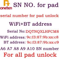 หมายเลขซีเรียล Sn สำหรับ Ipad Mini 1 2 3 4 Ipad Air 1 2 Ipad Pro หมายเลขซีเรียล Wifi บลูทูธแอดเดรสสำหรับ Ipad Icloud Unlock