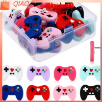 QIAO 24 Pcs ตัวควบคุมเกม หมุดตกแต่งสำหรับรถเข็นเด็ก สีสันสดใส 24ชิ้นค่ะ ตะปูหัวแม่มือ ตกแต่งด้วยการตกแต่ง หมุดปัก ออฟฟิศสำหรับทำงาน