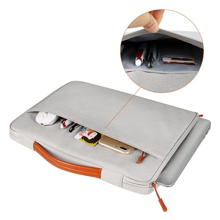 กระเป๋ากระเป๋าแล็ปท็อปซิปมีกระเป๋าด้านหน้าสำหรับ-ipad-13-14-15นิ้วโน้ตบุ๊คกระเป๋าถือแล็ปท็อปเคสสำหรับ-macbook-กระเป๋าเอกสารกระเป๋าเดินทาง-zongsheng