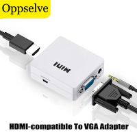 [LUNA electronic accessories] HDMI เข้ากันได้กับ Mini HD 1080P ตัวแปลงอะแดปเตอร์ VGA พร้อมกล่องวิดีโอเสียงอะแดปเตอร์สำหรับโน้ตบุ๊คพีซีแล็ปท็อปสำหรับ HDTV Projector TV