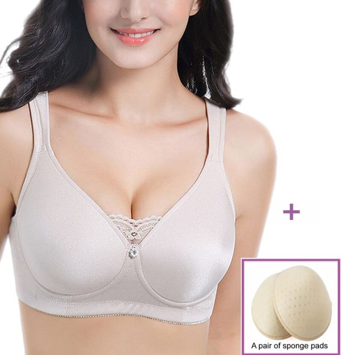 Large Size Seamless Molded Mastectomy Bra Pocket Bra Silicone Breast Mold  Cup Bra2029