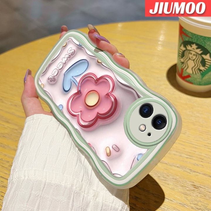 เคส-jiumoo-สำหรับ-huawei-p30-p30-pro-p30-lite-แฟชั่นลายดอกไม้สีครีมคลื่นเคสโทรศัพท์โปร่งใสกล้องกันกระแทกเคสใสนุ่มป้องกันซิลิโคนง่าย