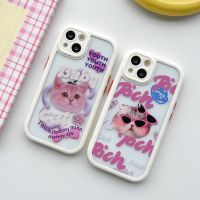 อะคริลิคแบบฟองเคสโทรศัพท์ลายแมวสำหรับเด็กและแว่นกันแดดสำหรับ iPhone X, XS, XR, 11, 12, 13, 14ซีรี่ส์