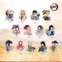 อะนิเมะฆ่าปีศาจ Tanjiriu Nezuko Agatsuma Zeninosuke Mitsuri Sanemi อะคริลิของเล่นยืนได้ของขวัญวันเกิดเครื่องประดับ