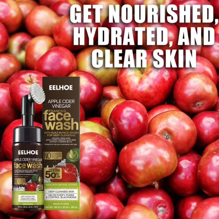 150ml Organic Apple Cider Vinegar Foaming Face Wash with Builtin