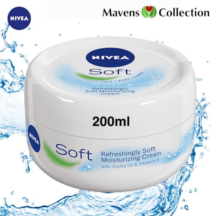 Nivea Soft Moisturising Cream 200ml 192g by Mavens Collection