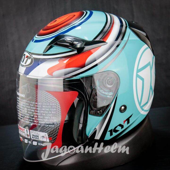 KYT HELM VENOM OPEN JUNIOR RESTART AQUA BLUE HELM ANAK Lazada