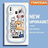 YIWESAN เคสปลอกสำหรับ Samsung M10s A20s A20ลายการ์ตูนน่ารักสำหรับลูกสุนัขแฟชั่นขอบเคสโทรศัพท์แบบใสดีไซน์ใหม่ซิลิโคนเคสป้องกันเคสโปร่งใสกันกระแทกเลนส์กล้องถ่ายรูปที่สร้างสรรค์