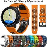 Tali Jam Tangan Silikon 24มม. สำหรับ Suunto 7 9 Spartan สายรัดข้อมือสายนาฬิกาข้อมืออัจฉริยะ9 Baro