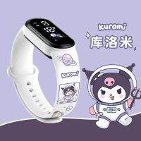 Jam Tangan Elektronik JENL สำหรับกันน้ำสำหรับเด็กผู้หญิงการ์ตูน Cinnamoroll สร้อยข้อมือกีฬาวอชสำหรับนักเรียนมัธยมต้น