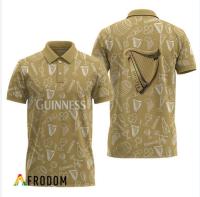 Guinness Gold Doodle Art Polo Shirt