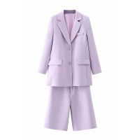 Sister Fara Elegant Spring Single Breasted Blazers Womens Suit+High Waist Zipper Fly Casual Shorts Autumn Two Piece Set Women