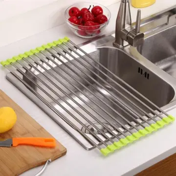 Large Kitchen Dish Rack Stainless Steel Dish Drying Rack Over The Sink with  Handle Cutlery Holder Cutting Board Rack Drip Tray - China Dish Rack and Dish  Drying Rack price