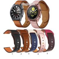 【CW】 Quality Leather Watch Band Strap for Samsung Galaxy 3 41mm 45mm 42mm 46mm Active 2 44mm 40mm S3 strap 20mm 22mm