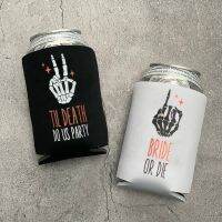 【LZ】﹍❃  Noiva ou Morrer e Til Death Do Us Party Beer Can Cooler Halloween Bachelorette Party Bridal Shower Decoração Presente Outubro