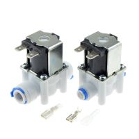 Electric Plastic Solenoid Valve 12V 24V 220V Normal Closed 1/4 quot; 3/8 quot; Hose Pipe Quick Conntection RO Water Reverse Osmosis System