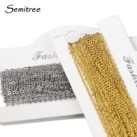 Semitree 5 meters 2mm  Stainless Steel Link Chains Necklaces for DIY Jewelry Making Findings Handmade Crafts Accessories DIY accessories and others