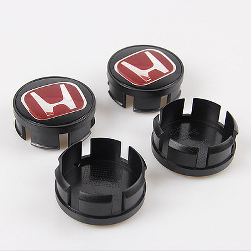 YCHIC 4PCS 58/69มม.สีแดงHondaสัญลักษณ์ล้อที่มีคุณภาพสูงฝาปิดตรงกลางโลโก้Hondaฝาโลโก้ล้อรถยนต์โลโก้ตรงดุมล้อสำหรับHonda Accord/Honda Civic/City/Honda/CRV/XRV/Odyssey /Vezel/FD/Crusstour