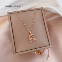 Andrewxdi S925เครื่องประดับเงินสเตอร์ลิงคริสตัล Dolphin Charm Box Chain Choker สร้อยคอสำหรับงานแต่งงานของผู้หญิง Gift