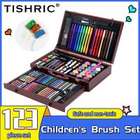 Titric ปากกาสีเทียนสีชุดดินสอสี123ชิ้น,สีน้ำมันสีพาสเทล/อะคริลิก/แปรงปากกาสำหรับวาดภาพชุดวาดรูปเครื่องเขียน
