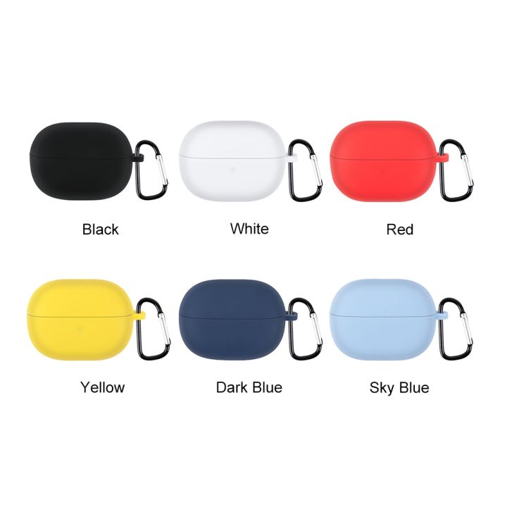 silicone-headphone-case-cover-with-hook-portable-charging-box-holder-replacement-accessories-anti-scratch-for-redmi-buds-3-lite