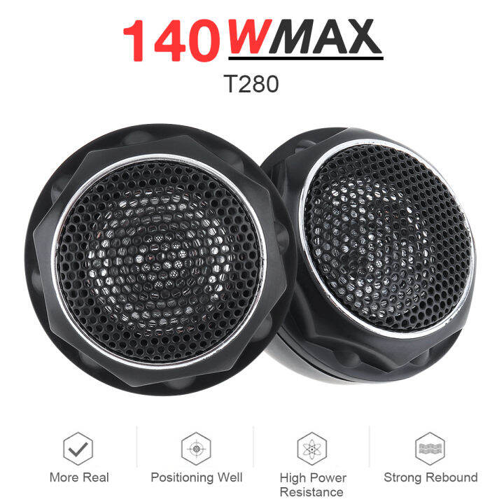 2PcsLot 12V 140W Car Speakers Tweetr High Efficiency Mini Dome Speakers
