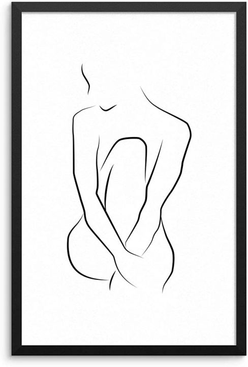 Nude Line Drawing DIGITAL ART PRINT Female Body Art - Etsy Ireland