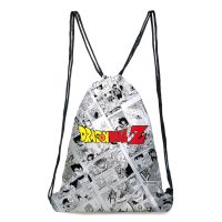 ?รายการสินค้าใหม่?Cartoon Dragon Ball Backpack กระเป๋าหูรูด กระเป๋าสะพายหลัง Drawstring พกพาสะดวก