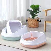 Large Cat Litter Box Pet Toilet Bedpan Training Plastic Sand Litter Box Semi-enclosed Cat Toilet Detachable Anti-splashing Cat