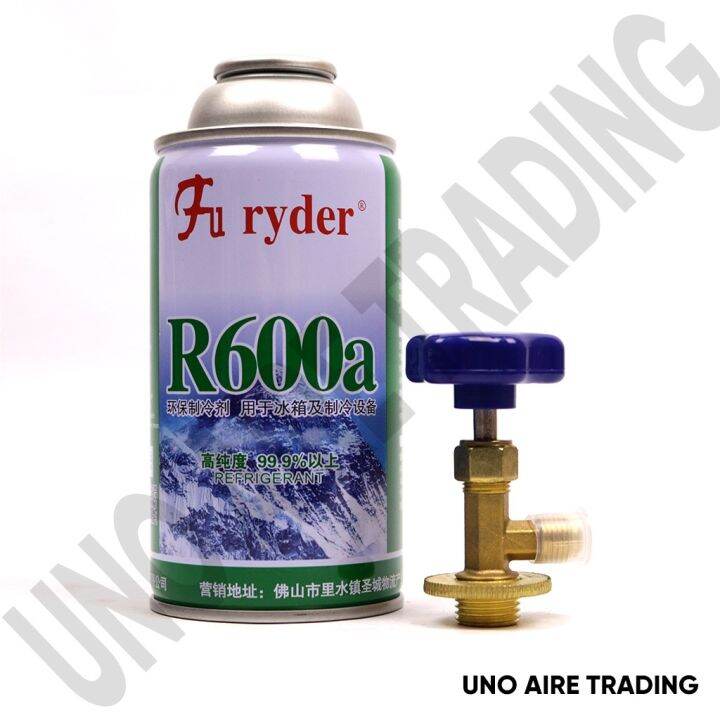 R600a Freon in Can 120g Refrigerant with or without Adaptor Jin Laier