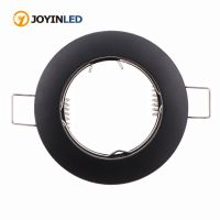 Factory Black Zinc Alloy MR16/GU10 led Bulb Recessed Light Fixture Trims Round Downlight Frame Housing Fitting Cut Out Size 70mm