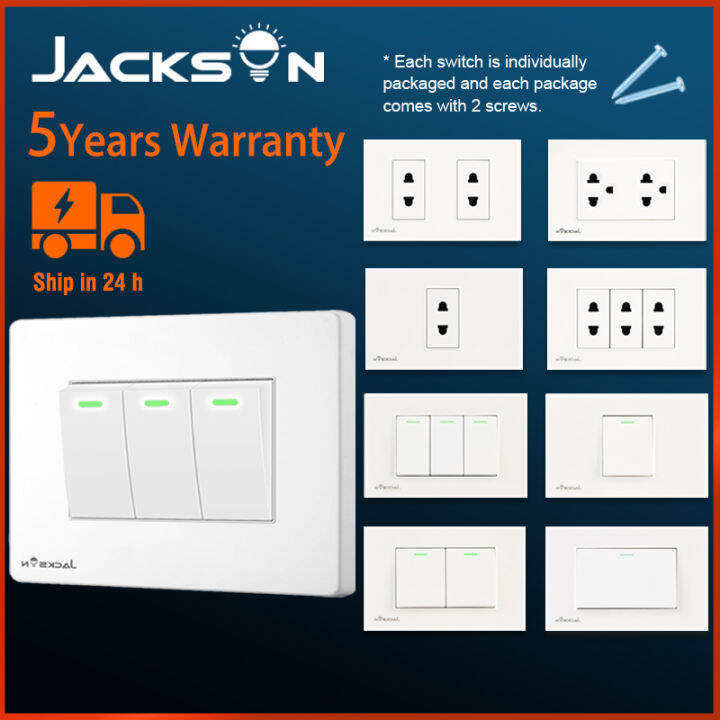 Add black // 2Way Switch】Outlet Socket For Wall Switch For Light 2Way