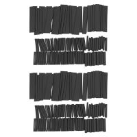 254Pcs Black Glue Weatherproof Heat Shrink Sleeving Tubing Tube Assortment Kit Cable Management