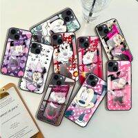 [Haojia phone case] เคสโทรศัพท์กระจกเทมเปอร์มินนี่เมาส์สำหรับ iPhone 14 13 12 11 X XS XR 8 7 6 Pro Max Mini Plus เคส Capa Fundas