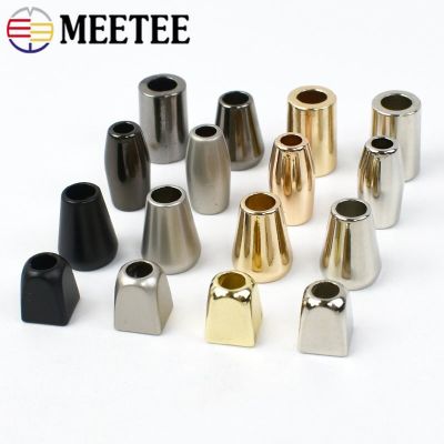 ：“{—— Meetee 20/50Pcs Metal Stopper Jacket Drawstring Button Hat Cord Lock Bell Elastic Rope End Buckle DIY Garment Stoppers Buttons