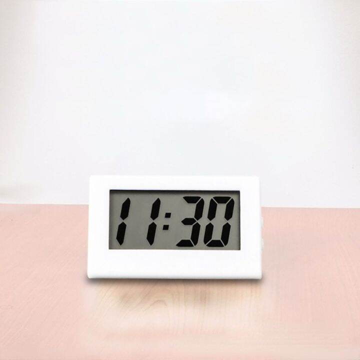 MERITY Small Mini Triangle Clock Mute ABS Desk Digital Clock Portable Electronic Time Display