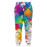 CWPLstar Cosmos ยี่ห้อกางเกง Paint Splatter 3D พิมพ์ผู้ชาย Joggers กางเกง Rainbow Streetwear Cool Uni Casual Sweatpants MPK-01