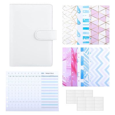 A6 PU Binder Budget Set Cash Envelope System Budgeting Cash Envelopes Expense Budget Sheet Labels for Money Saving