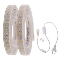 【❉HOT SALE❉】 na07037036036666 ไฟแถบไฟ Led 2835แบบสามแถว276Leds/M 220V 240V Ac กันน้ำ Ip67ยืดหยุ่นไฟหรี่ Led เทปตกแต่ง