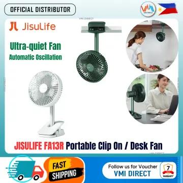 Jisulife FA13R Oscillating Clip-on Desk Fan 8000mAh – hyselec