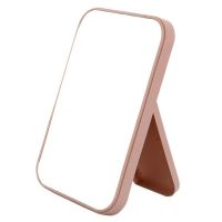 【BEIBEI】 Single Sided Makeup Mirror Rectangular Vanity Mirror With Folding Bracket Table Desk Mirror With Stand For Girls Women