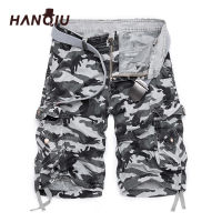 2021 New Camouflage Loose Cargo Shorts Men Cool Summer Military Camo Short Pants Hot Sale Homme Cargo Shorts No belt