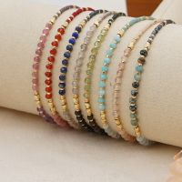 Simple Bohemian National Wind Bead Bracelet Agate Natural Stone Woven Beads Bracelet for Women Charms and Charm Bracelet