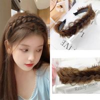 【Ready Stock】 ☄▥ C18 Korean Twist Braid Wig Headband New Handmade Fishbone Braid Temperament Girls Braided Hairpin Cute Headwear