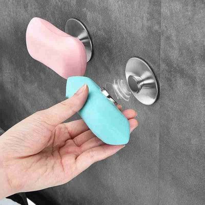 1pc Creative Non-perforated Bathroom Magnetic Soap Holder Toilet Wall Hanging Soap Soap Storage Storage Drain Rack Bathroom Counter Storage